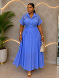 Embroidered Lace Maxi DRESS
