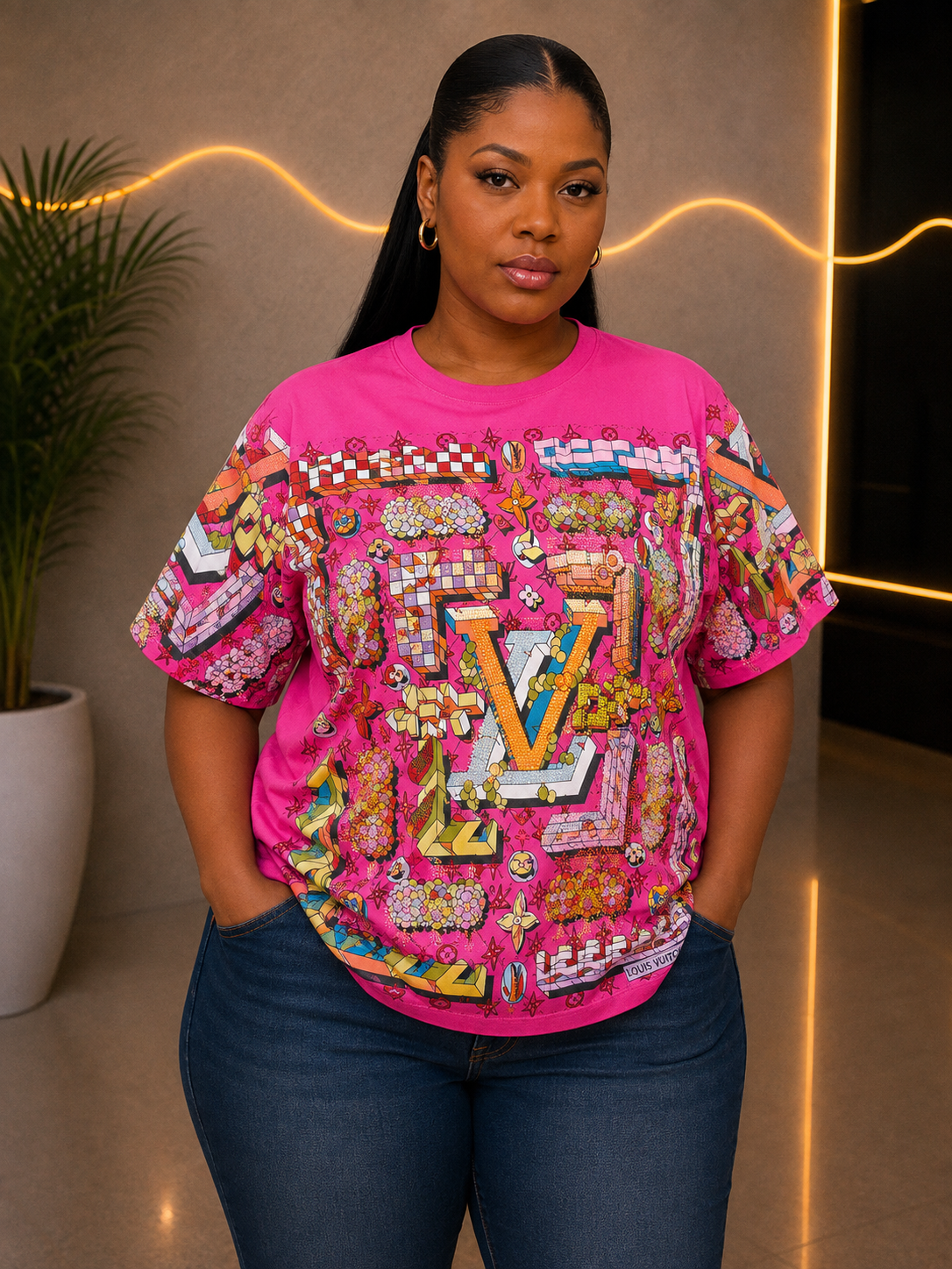 Luxe Crystal Graphic T-Shirt