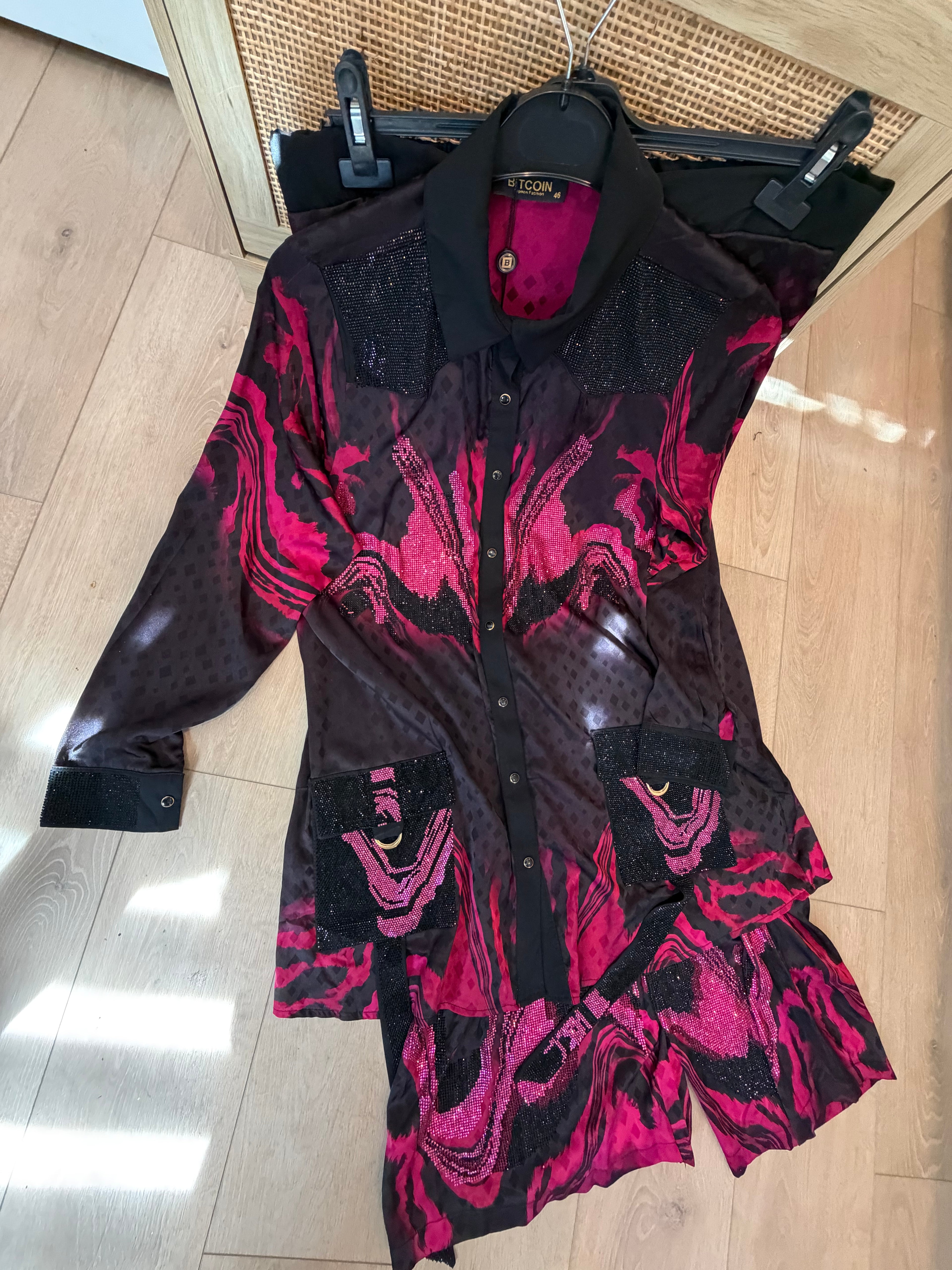 ELARA LUXE SATIN TWO PIECE SET