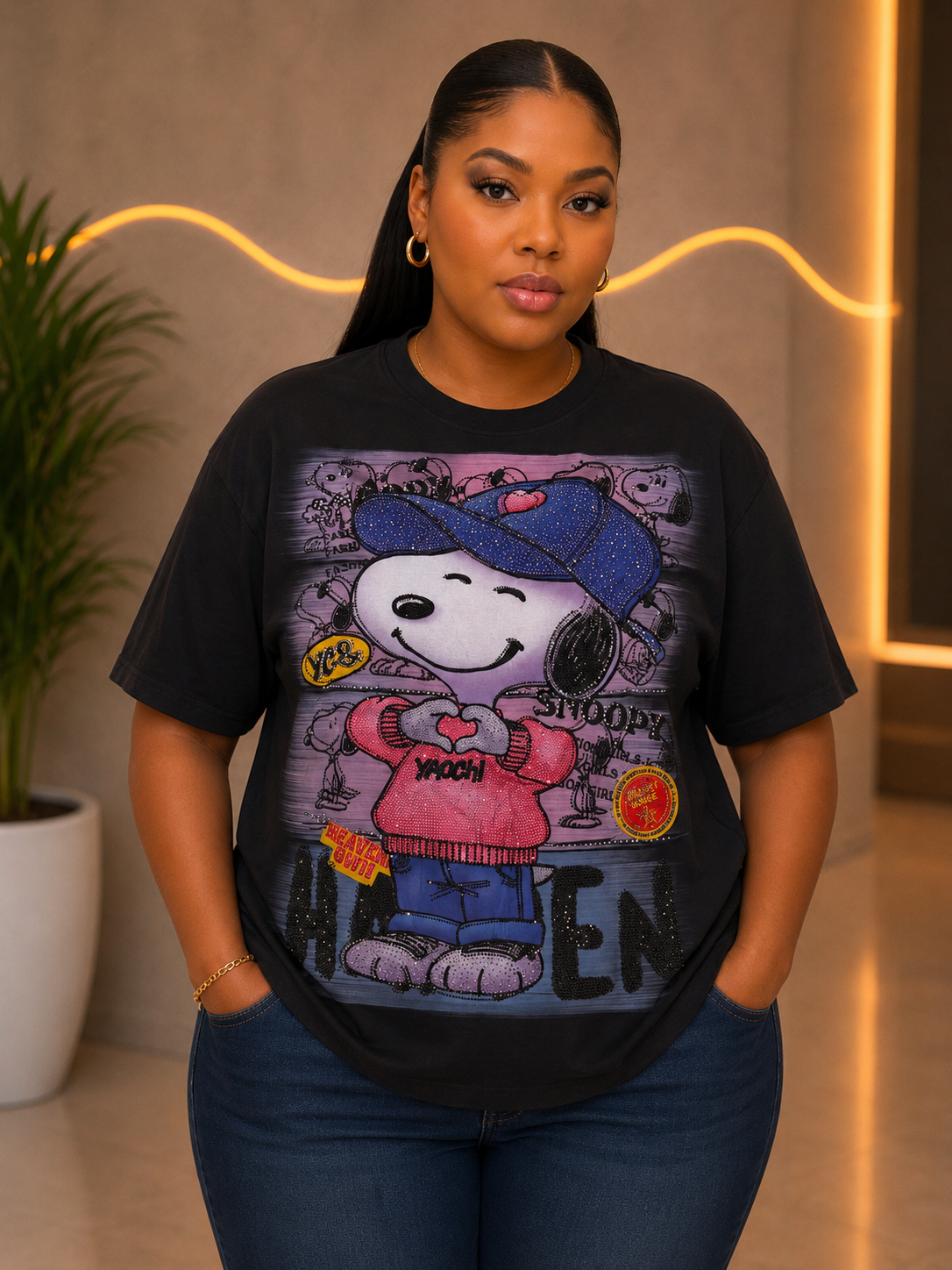 Weekend Mood Oversized Graphic Tee