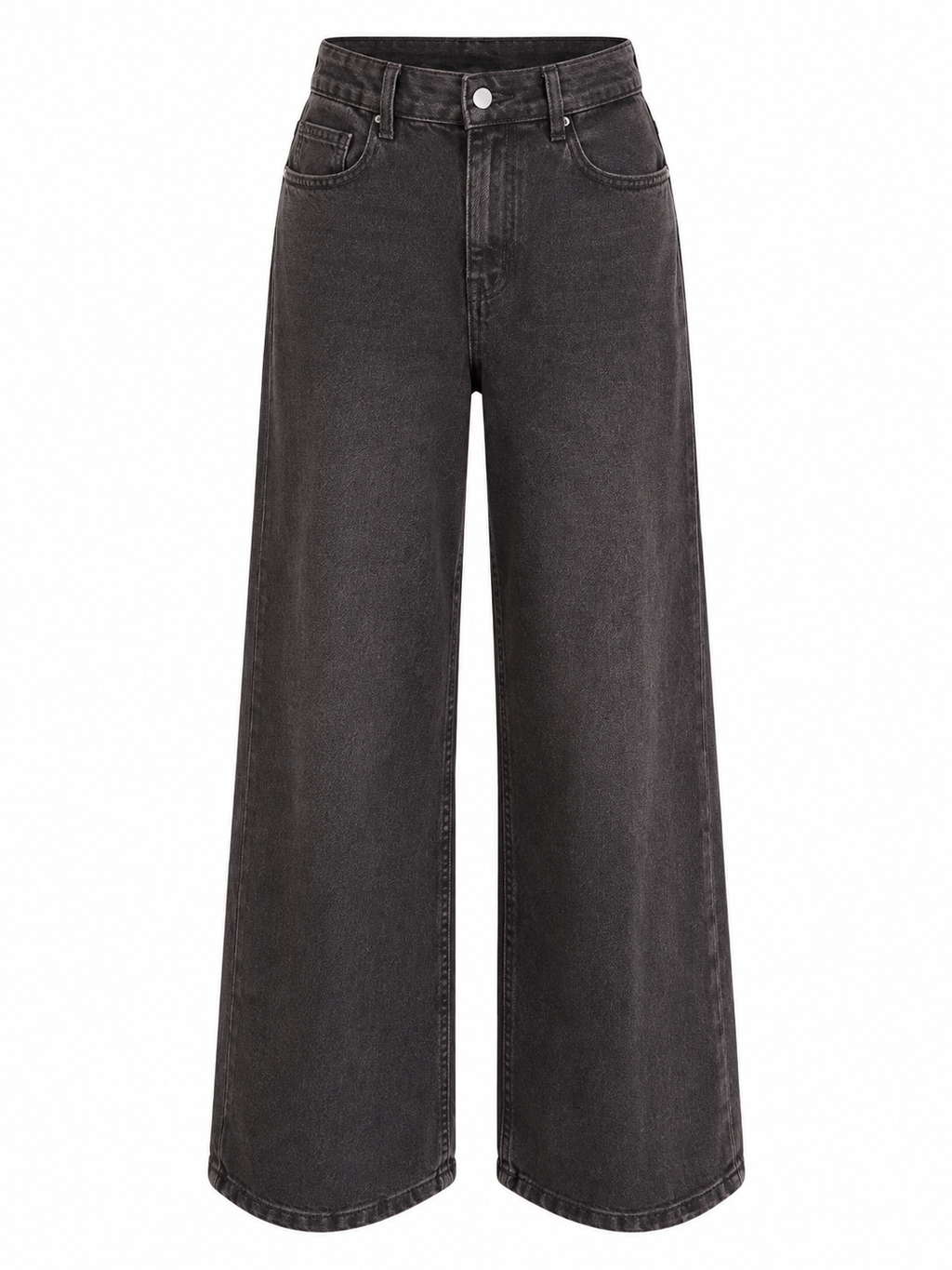 High-Waisted Dark Wash Wide-Leg Jeans