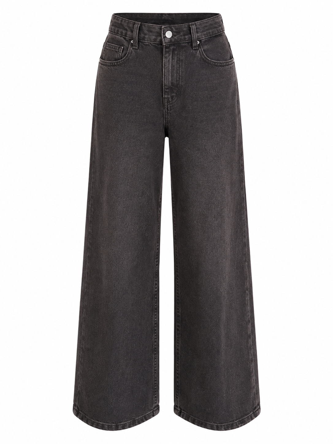 High-Waisted Dark Wash Wide-Leg Jeans