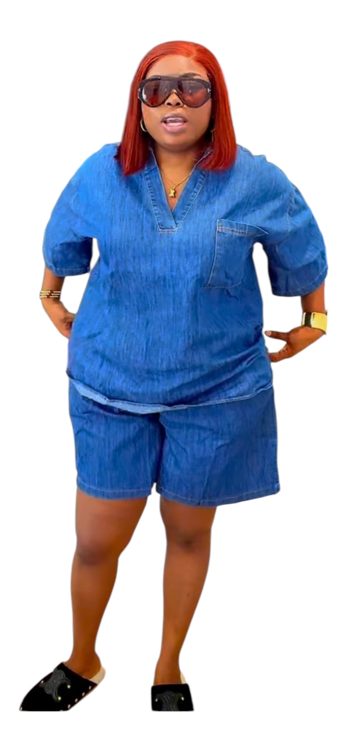 Harper Denim Lounge Set