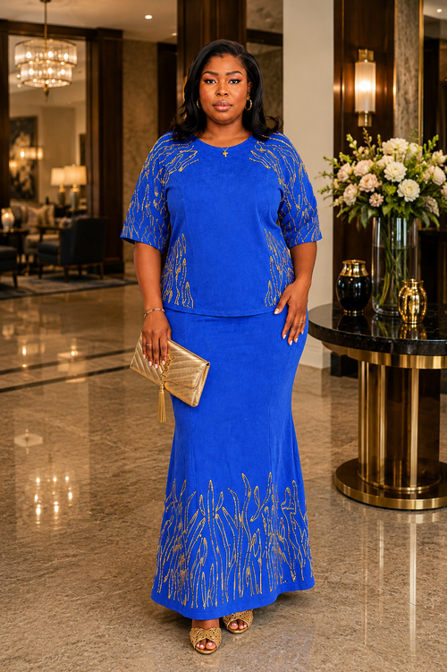 Formal 2-Piece Evening Skirt Set