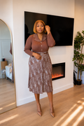 THE WILLOW FLORAL BELTED MIDI DRESS