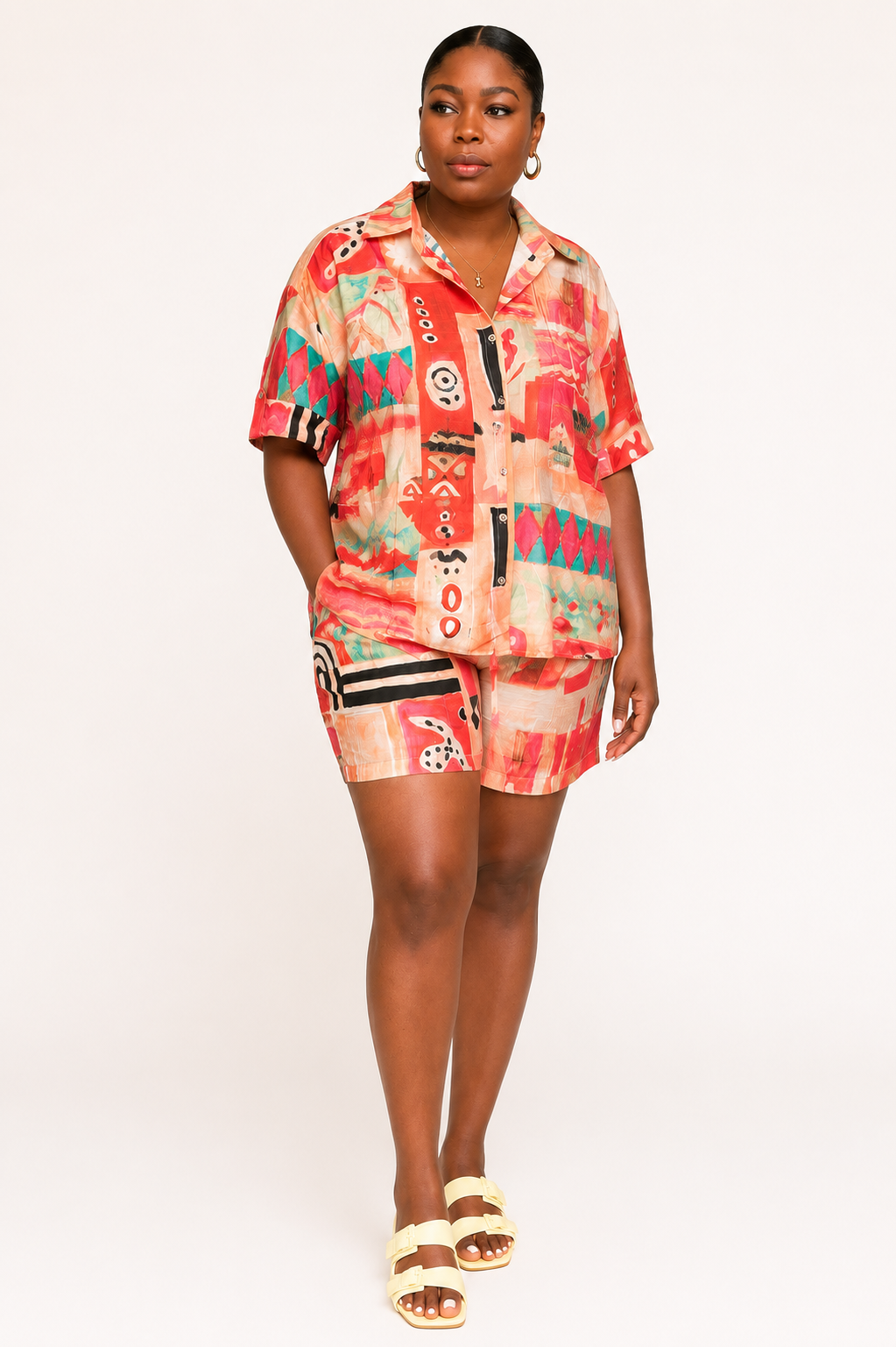 Abstract Print 2-Piece Summer Set