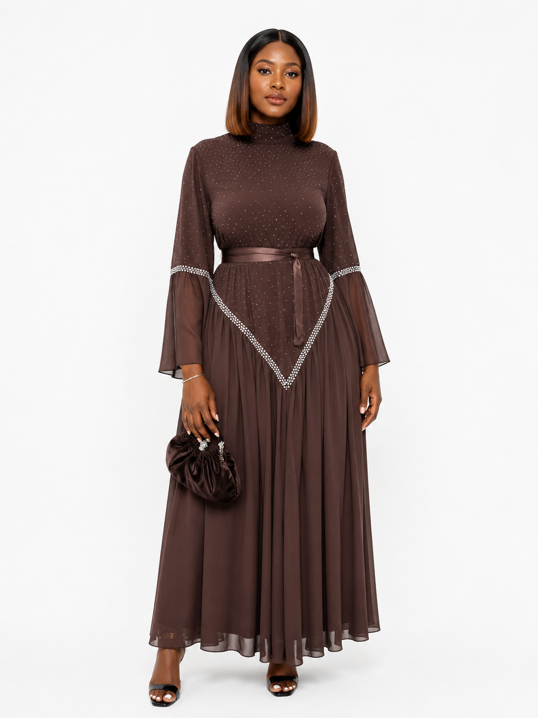 Elegant Pleated Maxi Dress