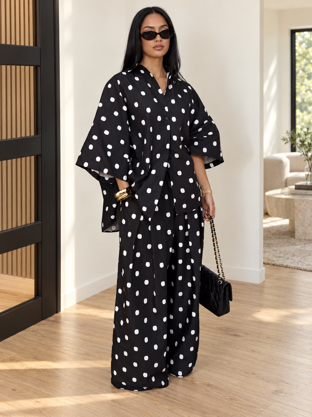 Polka Dot Two-Piece Co-Ord Set