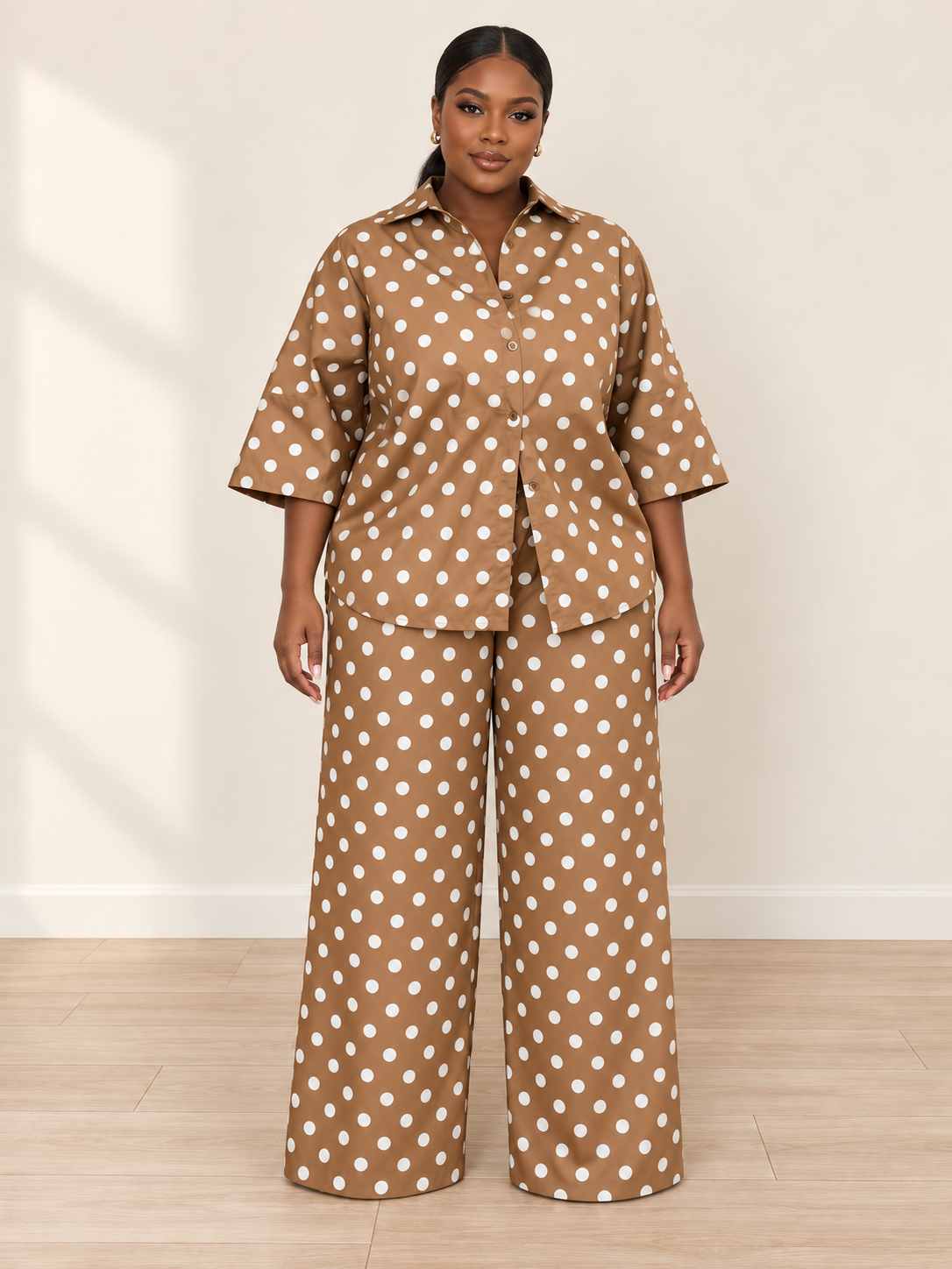 Polka Dot Two-Piece Co-Ord Set