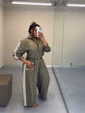 Graphic Printed Utility Shirt and Wide-Leg Pants Set