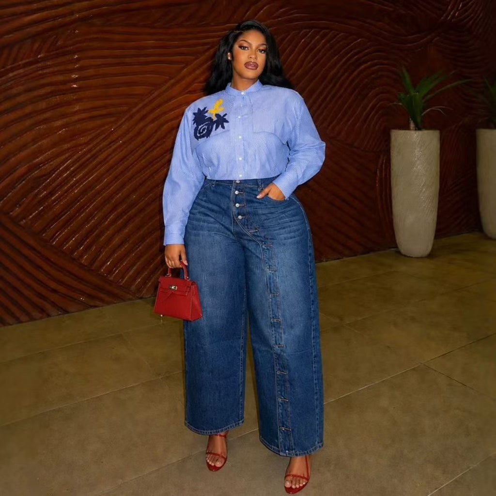 THE SOPHIA FLORAL ACCENT BLOUSE